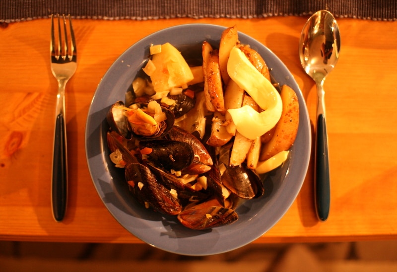 Belçika Midyesi ve Patates Kızartması